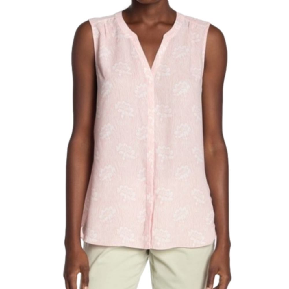 Magenta NYDJ Sleeveless Pintuk Blouse - Picture 1 of 4
